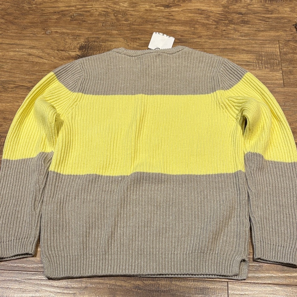 Zara Girls crew neck knit style Sweater in Yellow and Tan new with tags - Picture 6 of 6